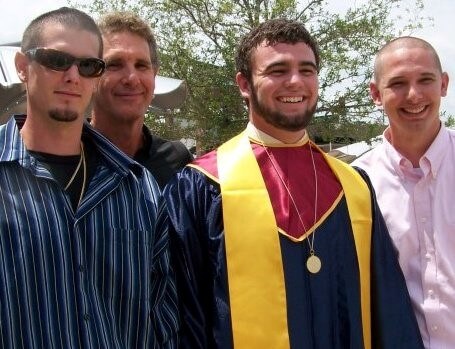 A drunk driver killed four members of the McConnell family 14 months after this photograph was taken: Nathan, 24; Roy Jr., 51; Kelly, 19; and Roy III, 27.